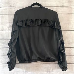 trf_outerwear Bomber jacket with ruffles!